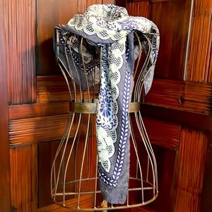 Gorgeous, delicate, large silk Parisian Scarf